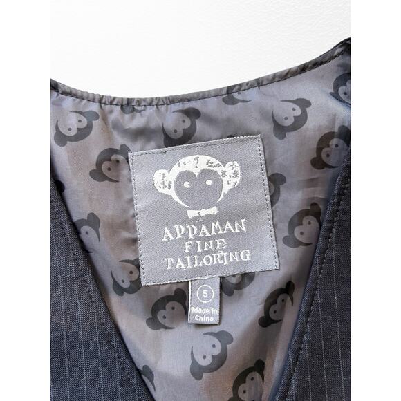 Appaman Pinstriped Tailored Vest, Size 5 - Picture 6 of 9